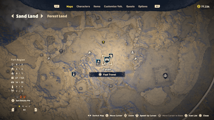 Sand Land Bottle 2 Map