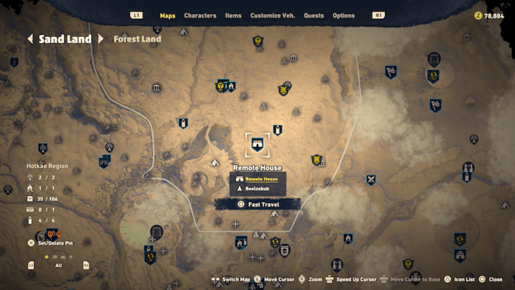 Sand Land Bottle 1 Map