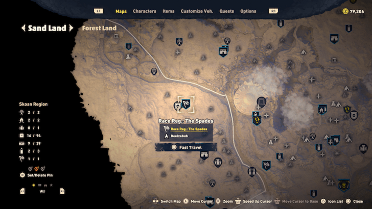 Sand Land Bottle 6 Map