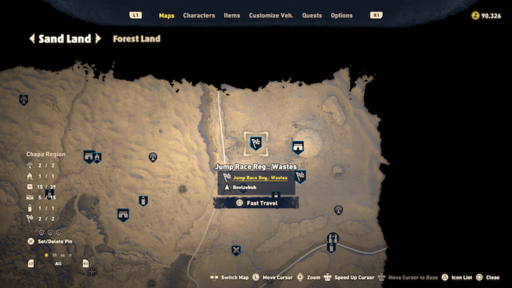 Sand Land Bottle 7 Map