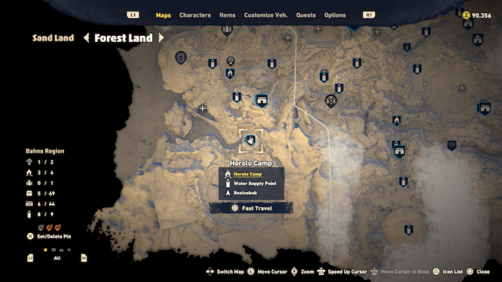 Sand Land Battle Armor Blueprint 4 Map