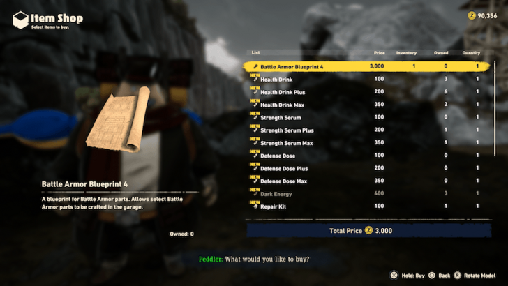 Sand Land Battle Armor Blueprint 4