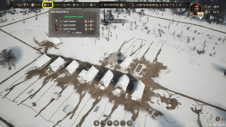 Manor Lords - Check Families in Population UI