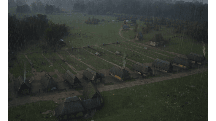 Manor Lords - Lightning Strikes Due to A Thunderstorm