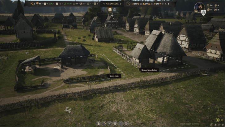 Manor Lords - Centralize Buildings That Share Resources