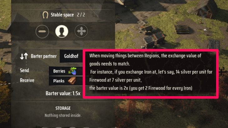 Manor Lords - How to Use Pack Stations Equal Value