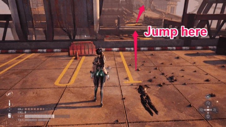 Stellar Blade - Building Across the Parking Lot