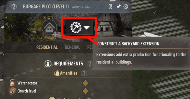 Manor Lords - Build Backyard Extensions in Your Burgage Plots