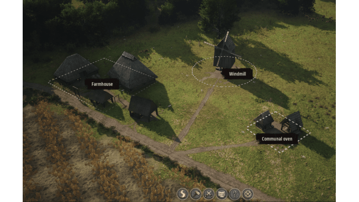Manor Lords - Build Farmhouse Windmill and Communal Oven Together