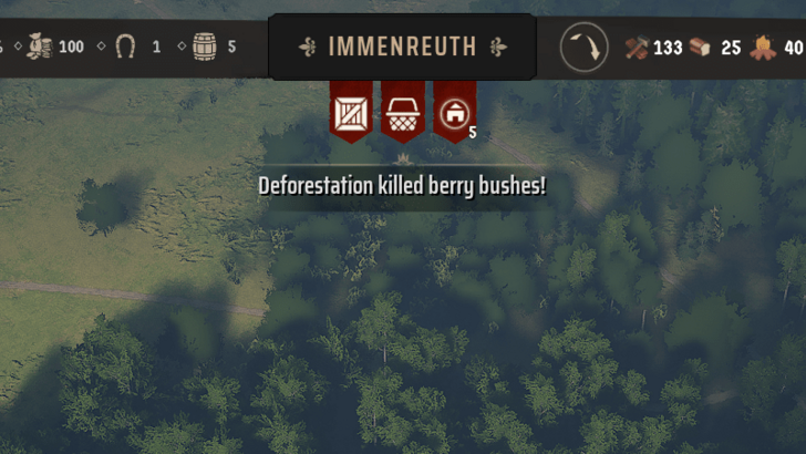 Manor Lords - Deforestation Killed Berry Bushes