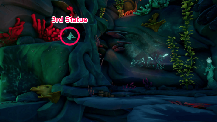 Sea of Thieves - The Sunken Pearl - Third Statue on a Ledge