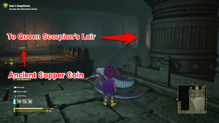 Sand Land - Ancient Copper Coin and Queen Scorpion