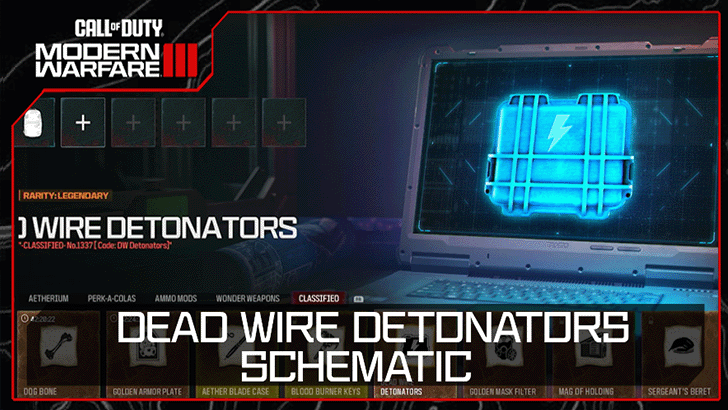 Modern Warfare 3 - How to Get Dead Wire Detonators Schematic