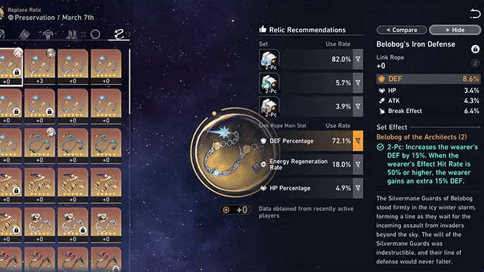 Honkai Star Rail  - Relic Recommendations