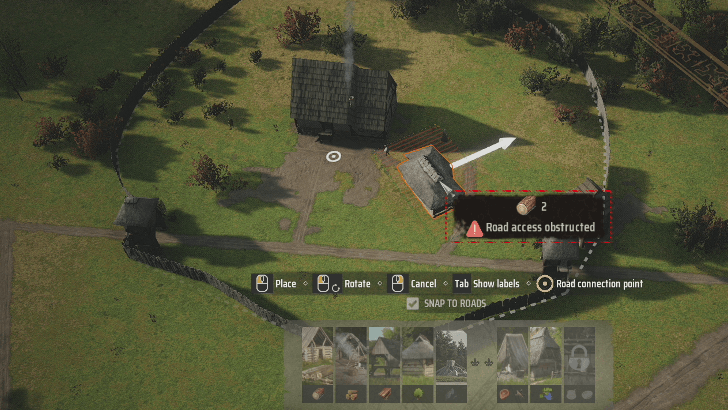 Manor Lords - Cannot Construct Buildings Inside Walls Anymore