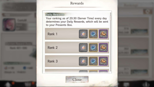 PVP rewards