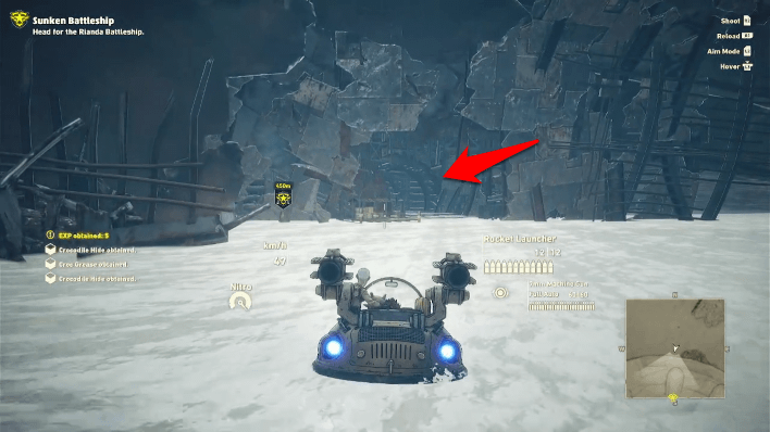 Sand Land - Rianda Battleship Entrance