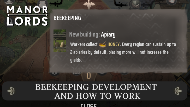 Manor Lords - Beekeeping Development and How to Unlock