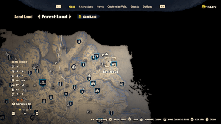 Sand Land Tank of Legend Map