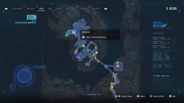 Xion City Fast Travel - Near Presence Chamber Map