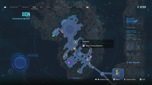 Xion City Fast Travel - Near the Plaza Map