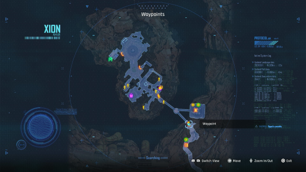 Xion City Fast Travel - Near Wasteland Entrance Map