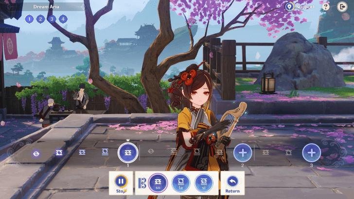 Genshin Impact A Meeting of Melodies How to Play - Fill in the Missing Notes