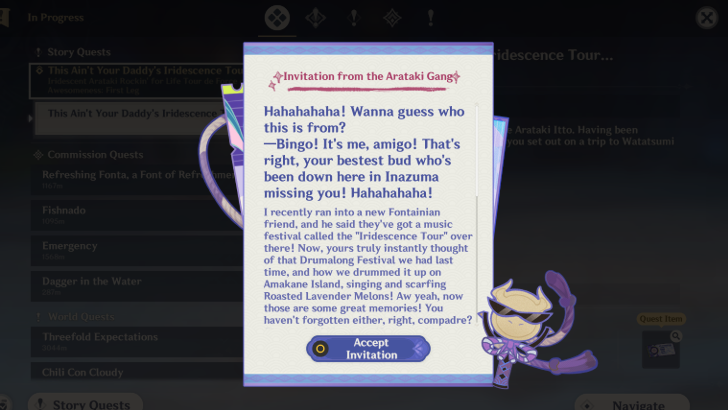 Genshin - Invitation from the Arataki Gang