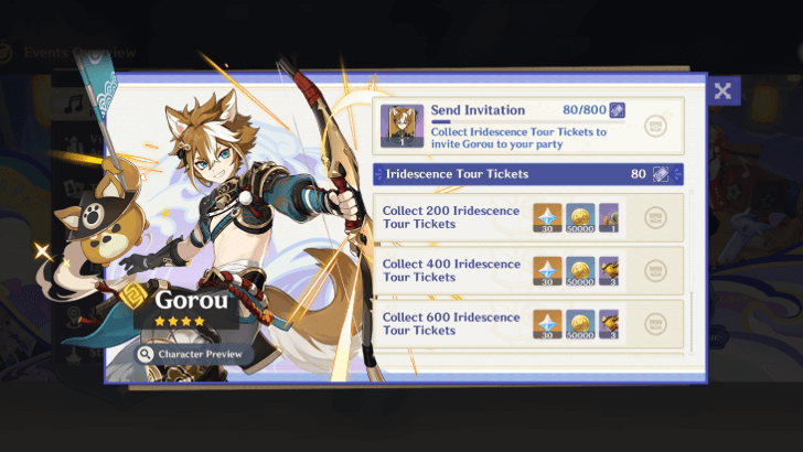Genshin - Iridescent Arataki Tour - Get Gorou from Fervor Favors