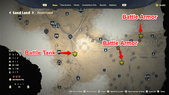 Sand Land - Forest Land Army Supply Bases