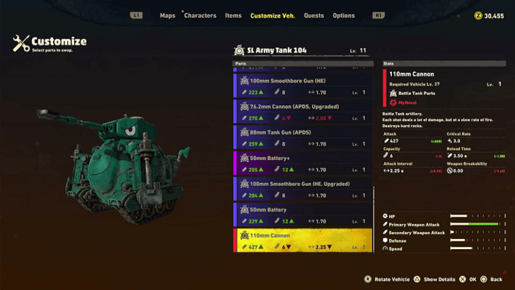 SAND LAND - Stronger Variants of Vehicle Parts