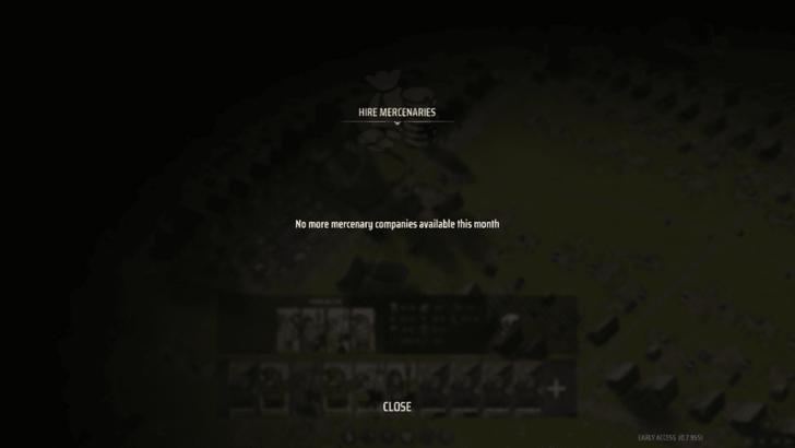 Manor Lords - No More Mercenaries to Hire in the Late-Game