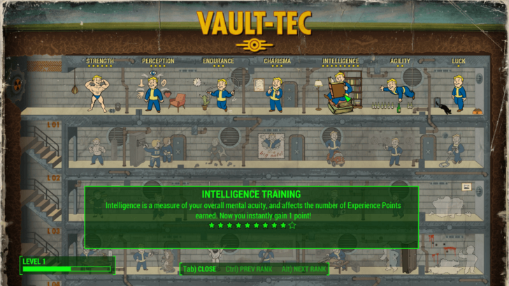 Fallout 4 - Level Up Intelligence