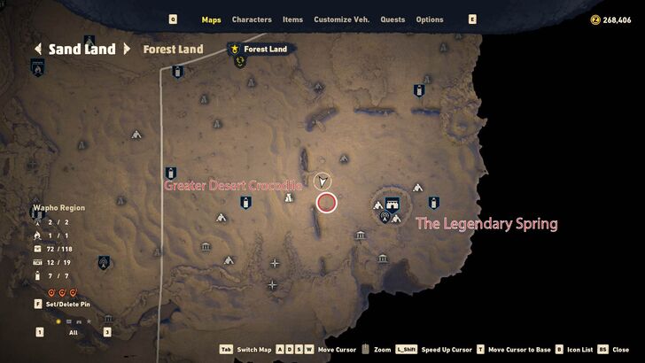 Greater Desert Crocodile Location