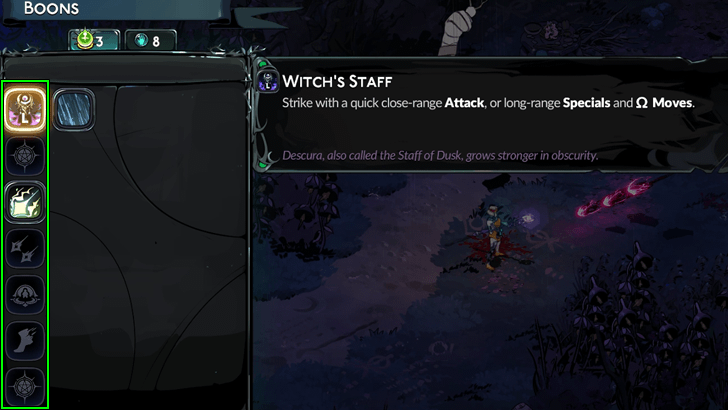 Hades 2 - Select Boons to Upgrade Each Move