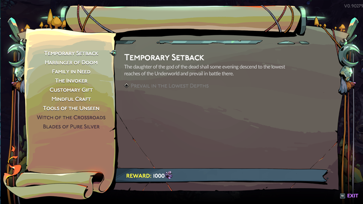 Hades 2 - Examine Prophecies for Rewards