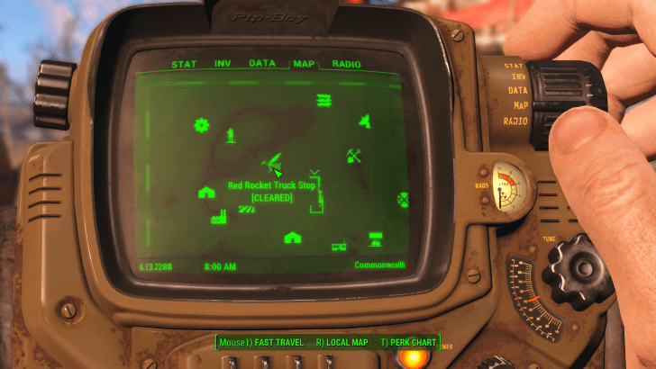 Fallout 4 - Chemistry Station - Red Rocket Truck Stop Map