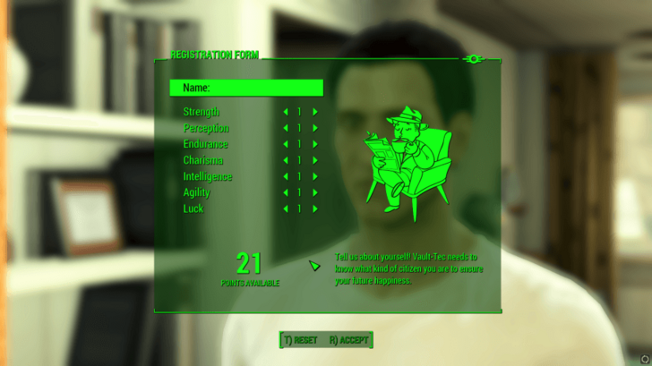 Fallout 4 - 21 Points Available at the Start