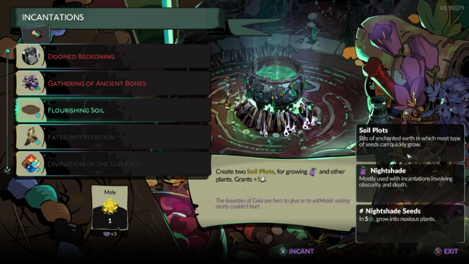 Hades 2 - Flourishing Soil Incantation