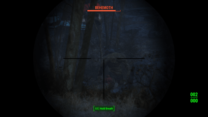 Fallout 4 - Shoot Behemoth with Sniper Rifle to Lure It
