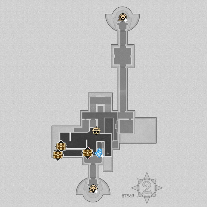 Honkai Star Rail - SoulGlad Scorchsand Audition Venue Gunfire Trial B1 Map