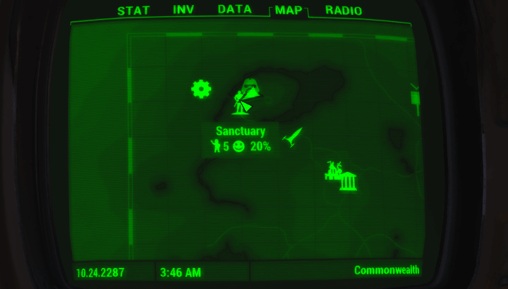 Fallout 4 - Sanctuary Map View