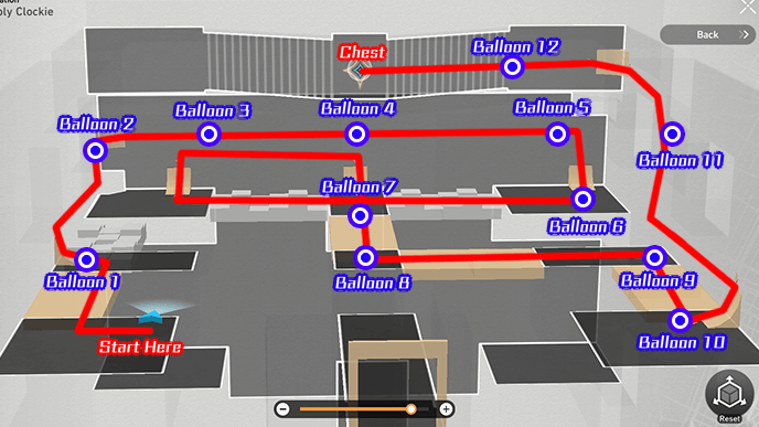 Honkai Star Rail - Bubbly Clockie Difficulty 2 Map