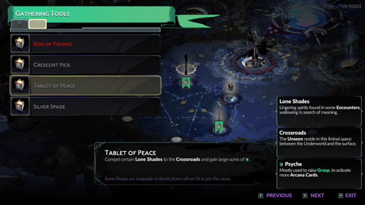 Hades 2 - Use the Tablet of Peace