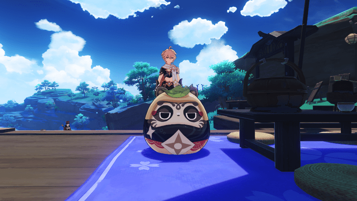 Genshin - Sayu as a Strange Daruma