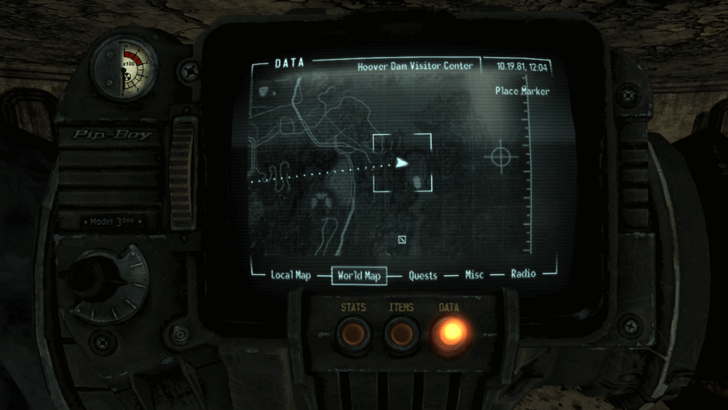 Fallout New Vegas - Hoover Dam Snow Globe World Map