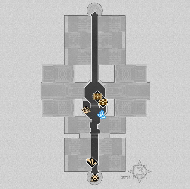 Honkai Star Rail - SoulGlad Scorchsand Audition Venue Arena II Map
