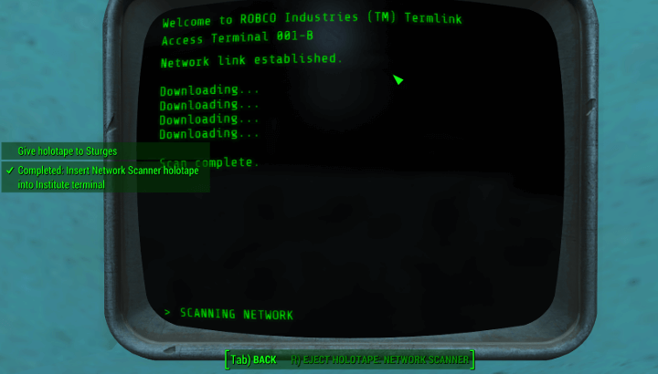 Fallout 4 - Eject the Holotape from the Terminal
