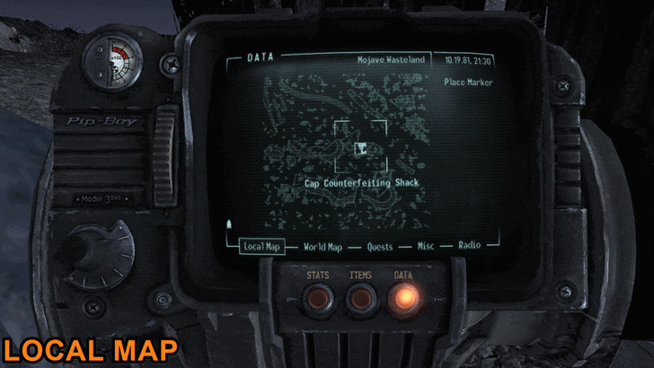 Fallout New Vegas - Map View