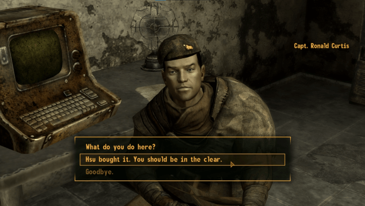Fallout New Vegas - Talk to Curtis again